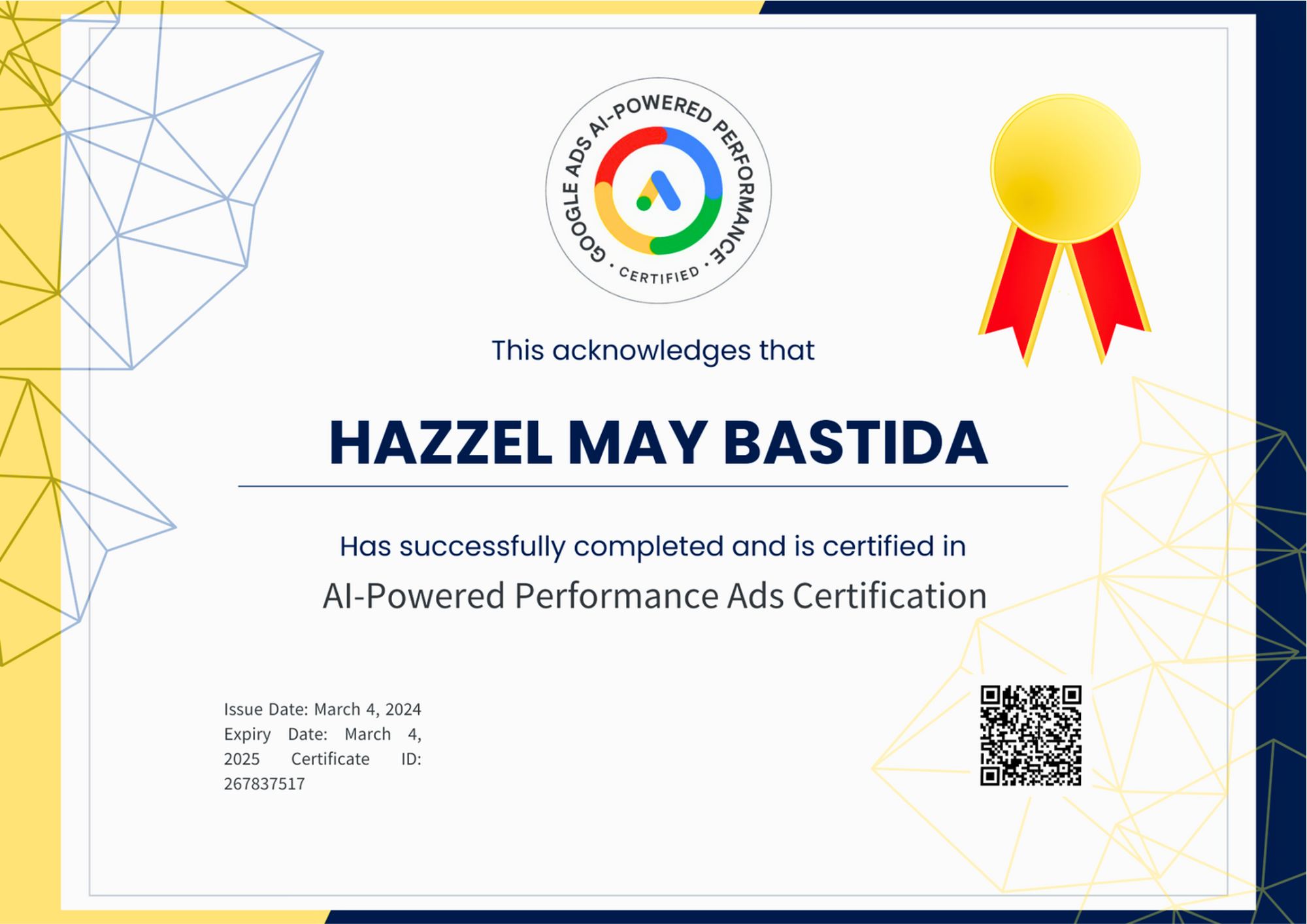 AI-Powered Performance Ads certificate